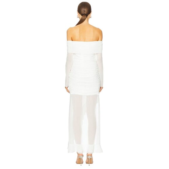 Line & Dot Owens Midi Dress in Ivory Medium New Womens Maxi Gown - Picture 3 of 12